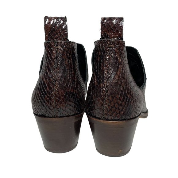 Dolce Vita Women's Brown Alligator Embossed Booties Size 8.5 - Picture 7 of 9